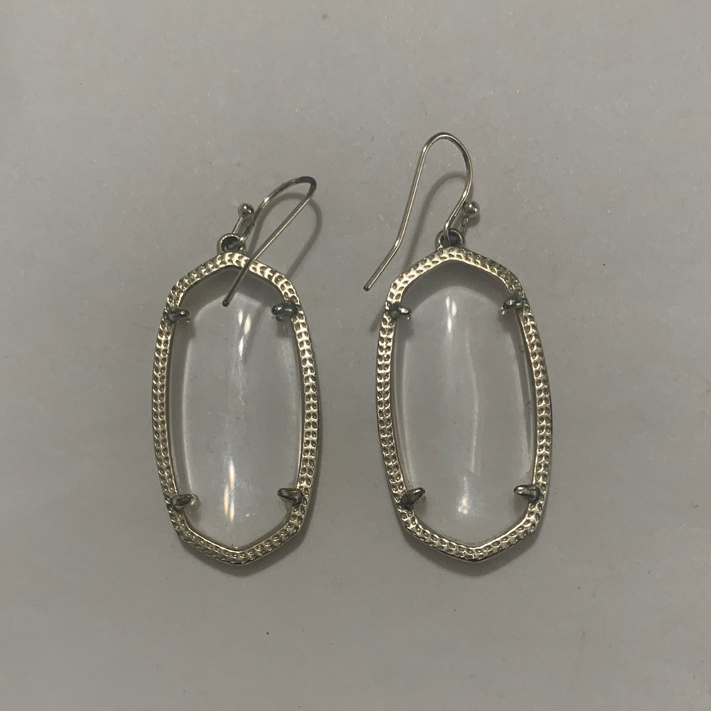 Elegant Gold/Clear Drop Earrings